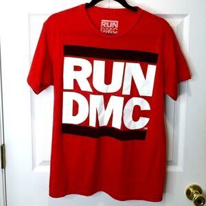 RUN DMC red shirt sleeve tee shirt, size medium